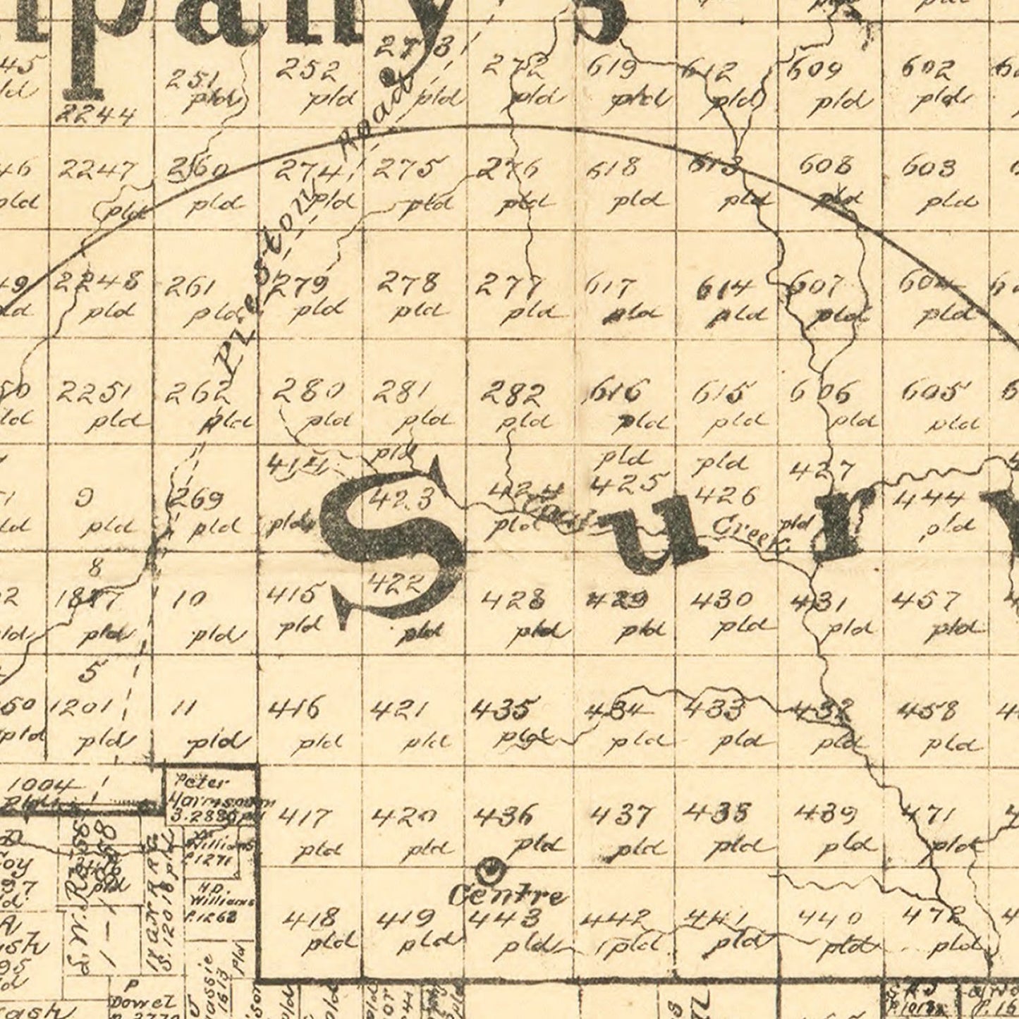 Vintage Map of Young County, Texas, 1879