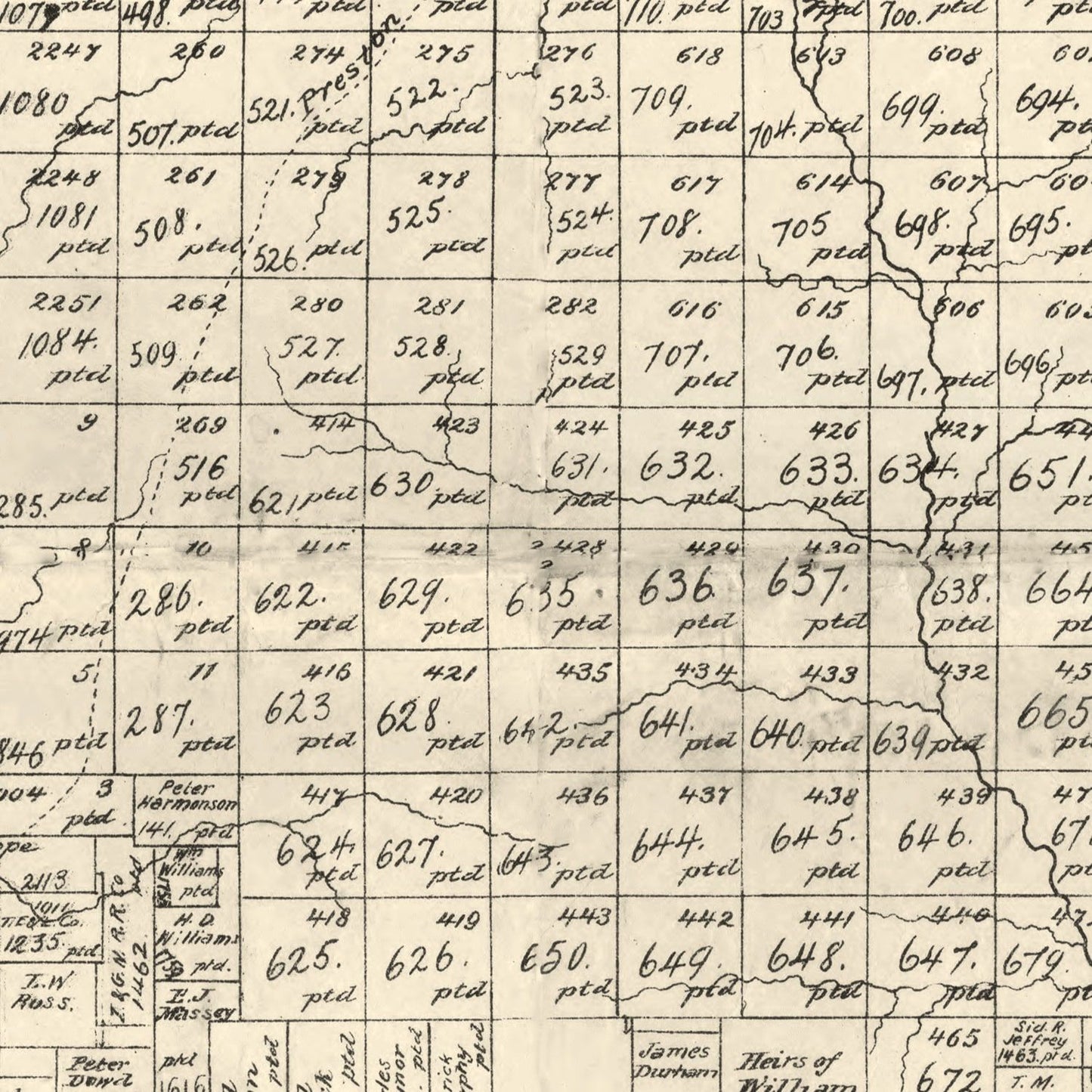 Vintage Map of Young County, Texas, 1898