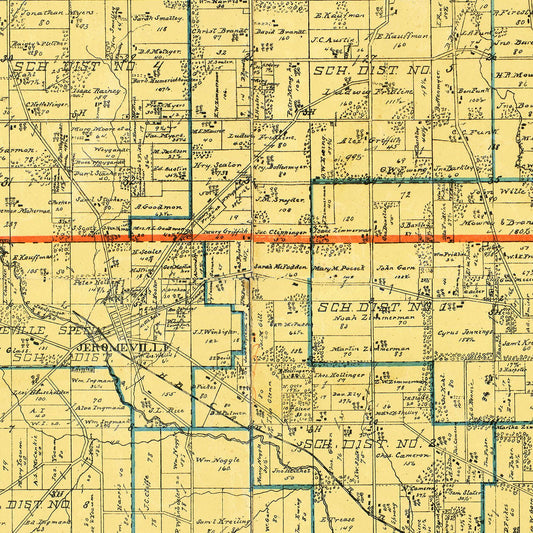Vintage Map of Ashland County, Ohio, 1897
