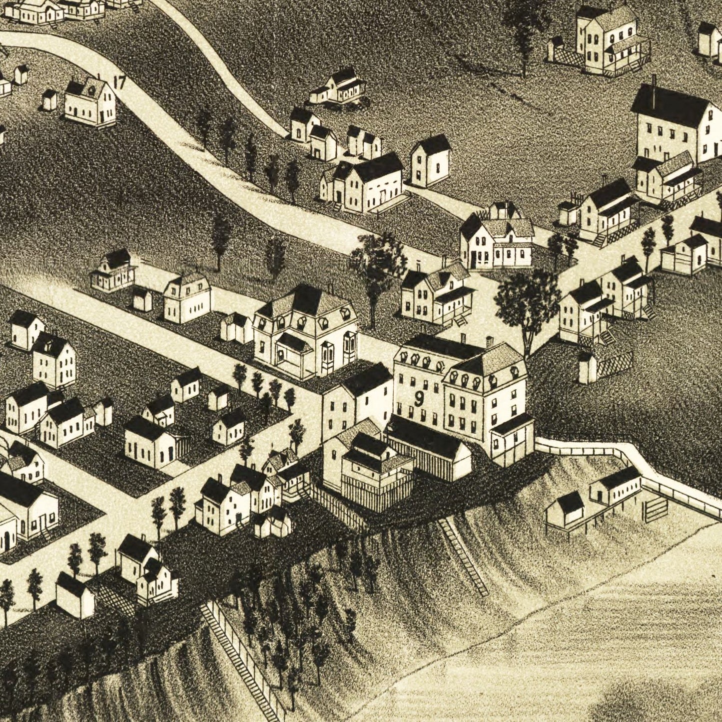 Vintage Map of Peaks Island, Maine, 1886