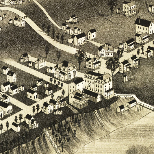 Vintage Map of Peaks Island, Maine, 1886