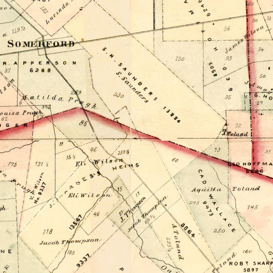 Vintage Map of Madison County, Ohio, 1862