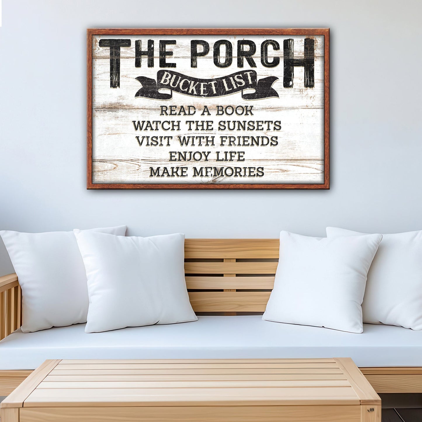 Porch Bucket Canvas Wall Art Sign