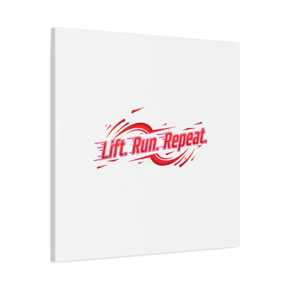 Lift Run Repeat Gym Motivation Canvas Wall Art
