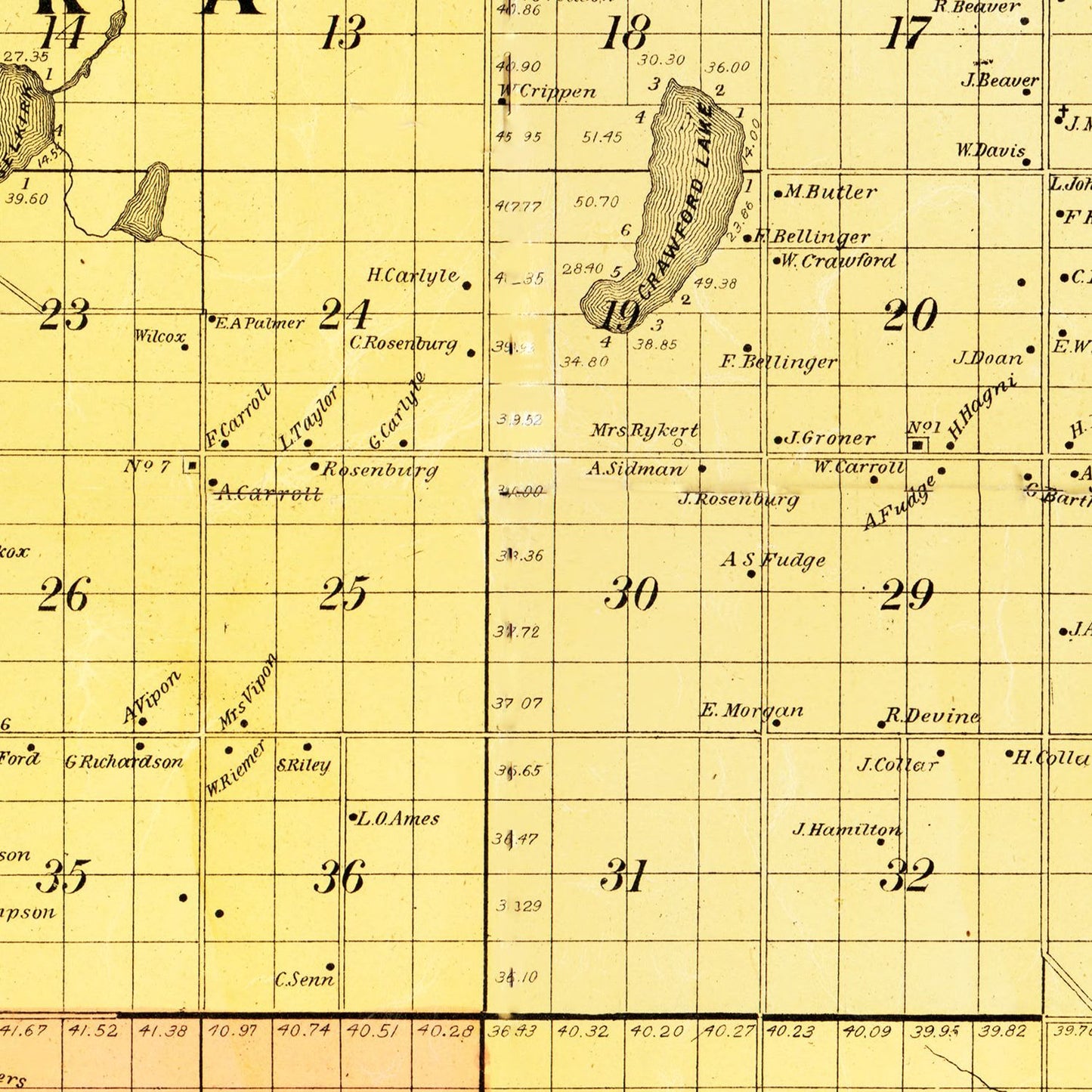 Vintage Map of Kalkaska County, Michigan, 1898