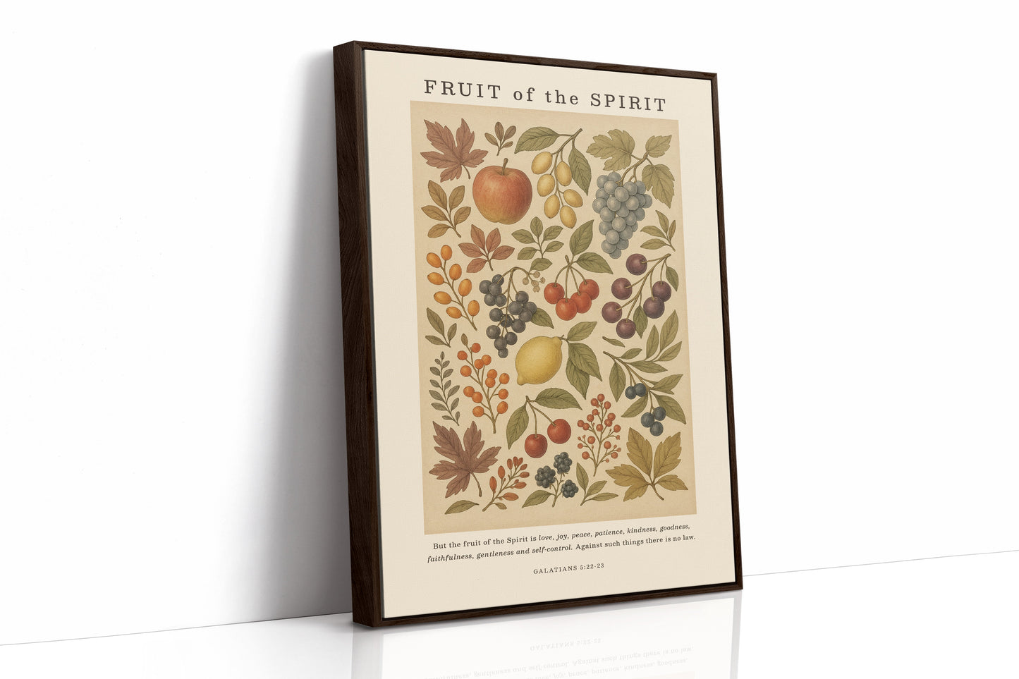 Fruit of the Spirit Botanical Faith Wall Art Print