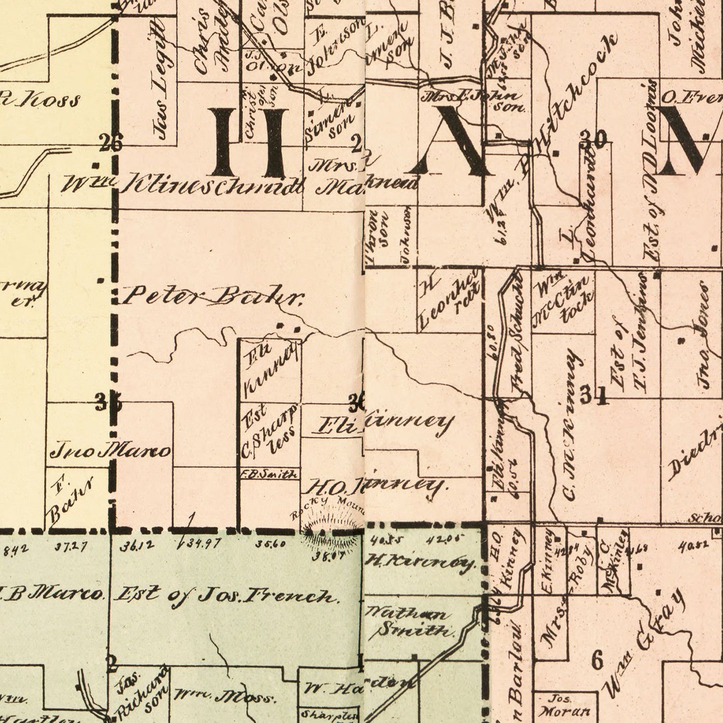 Vintage Map of La Crosse County, Wisconsin, 1890