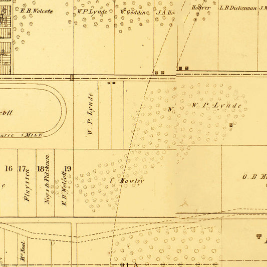 Vintage Map of Milwaukee County, Wisconsin, 1858
