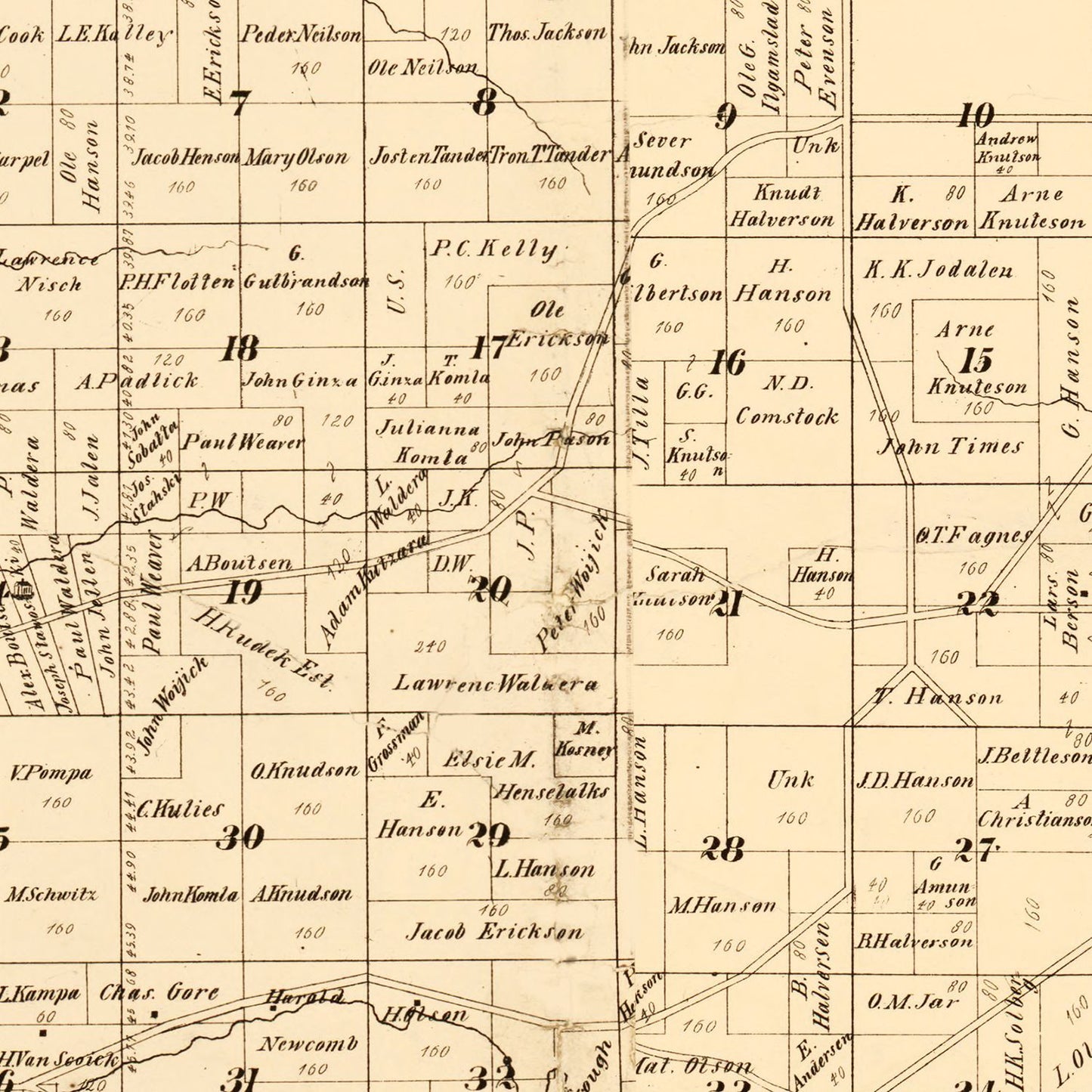 Vintage Map of Trempealeau County, Wisconsin, 1877