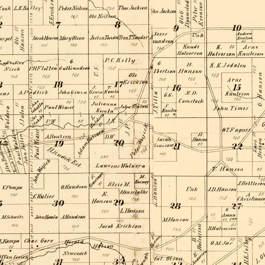 Vintage Map of Trempealeau County, Wisconsin, 1877
