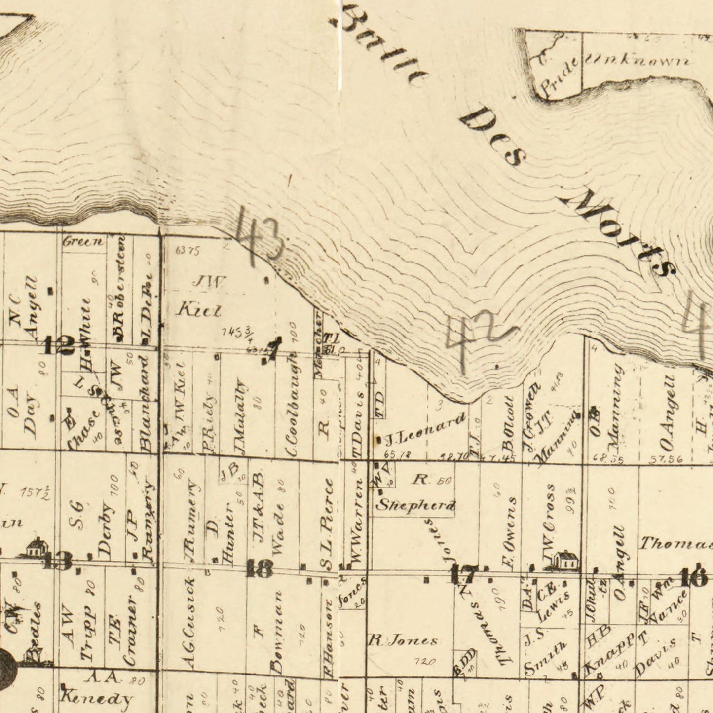 Vintage Map of Winnebago County, Wisconsin 1873