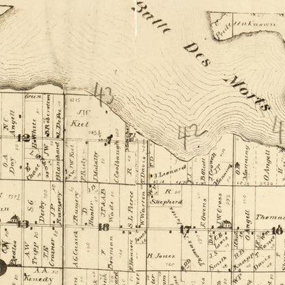 Vintage Map of Winnebago County, Wisconsin 1873