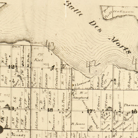 Vintage Map of Winnebago County, Wisconsin 1873
