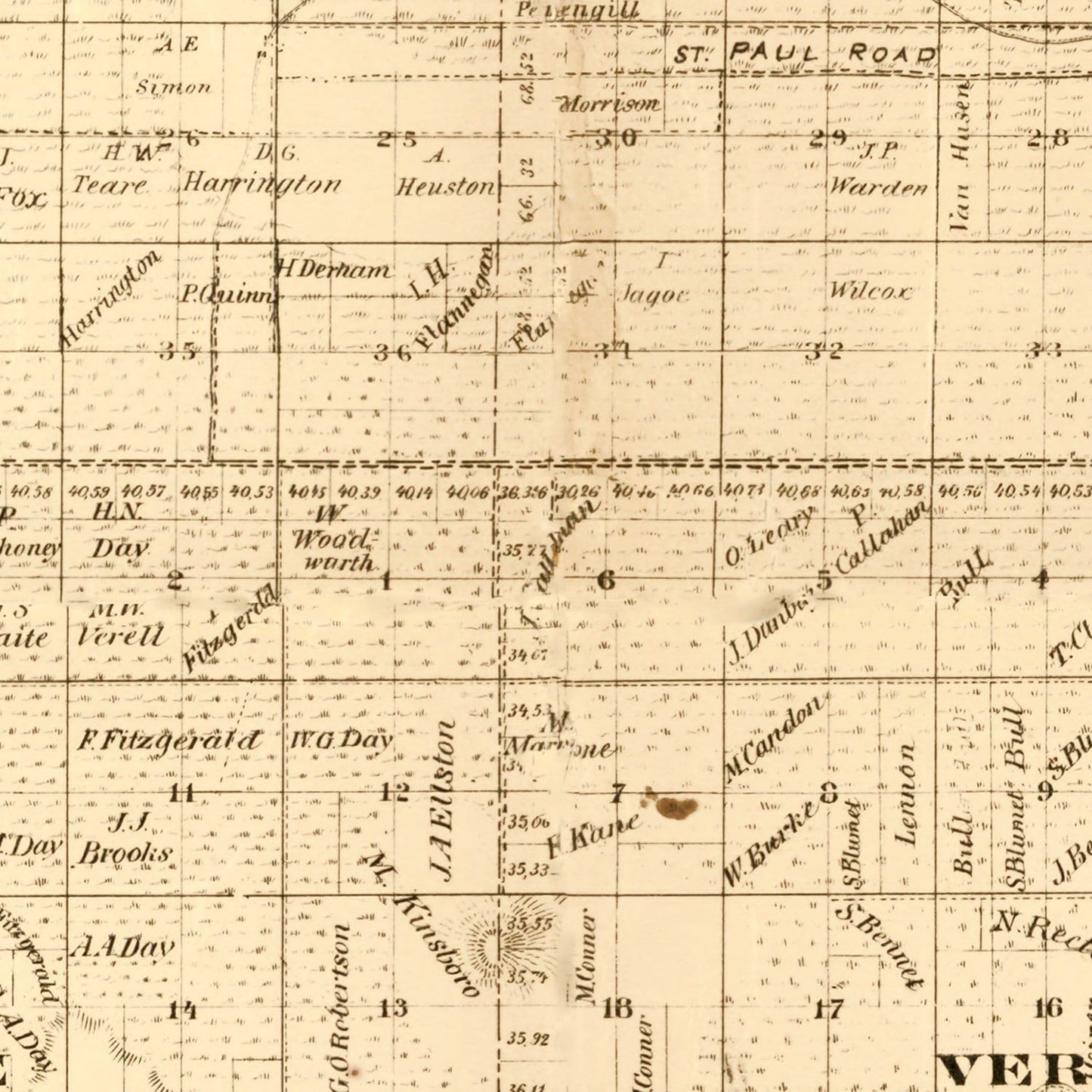 Vintage 1874 Map of Dakota County, Minnesota