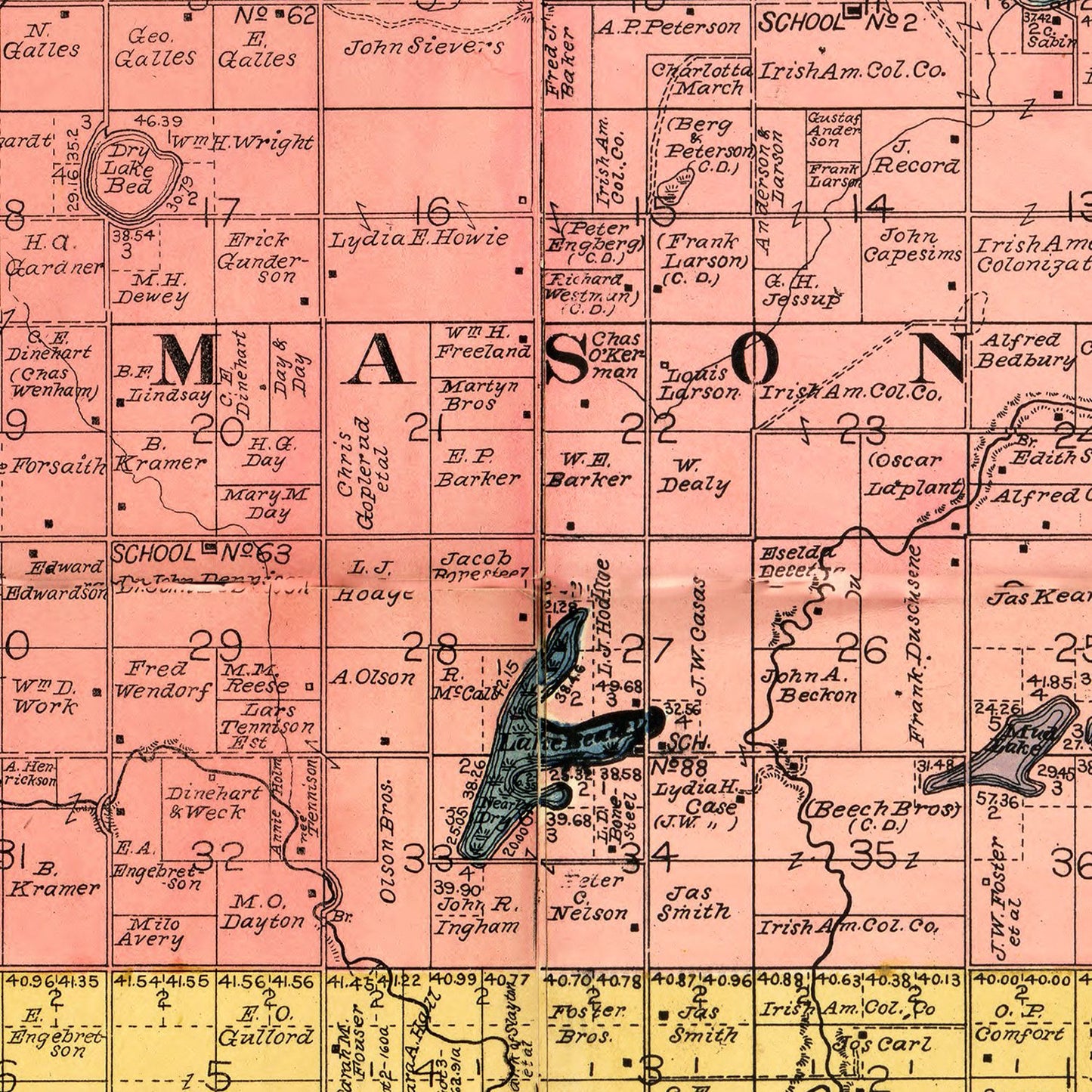 Vintage Map of Murray County, Minnesota, 1898