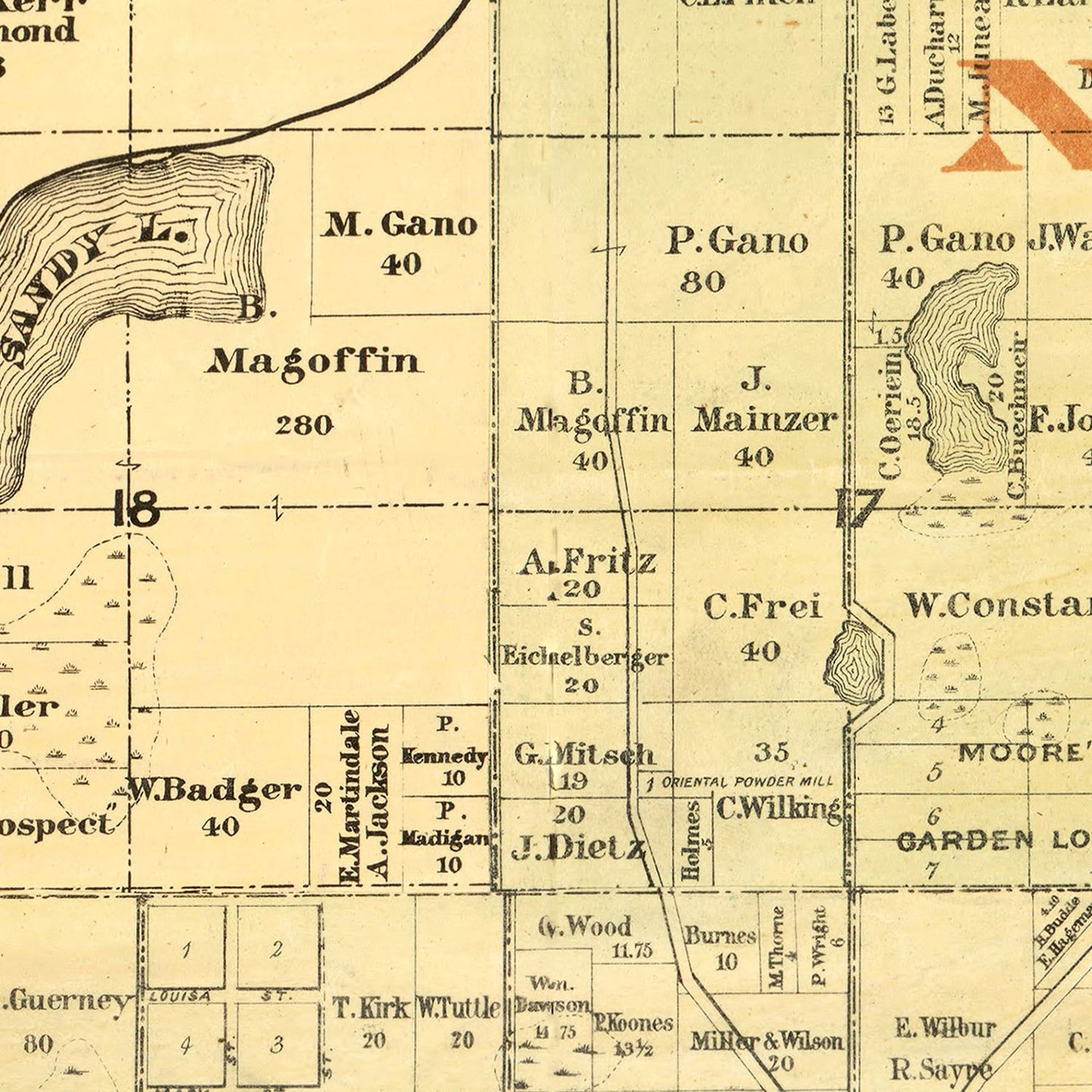 Vintage Map of Ramsey County, Minnesota, 1885