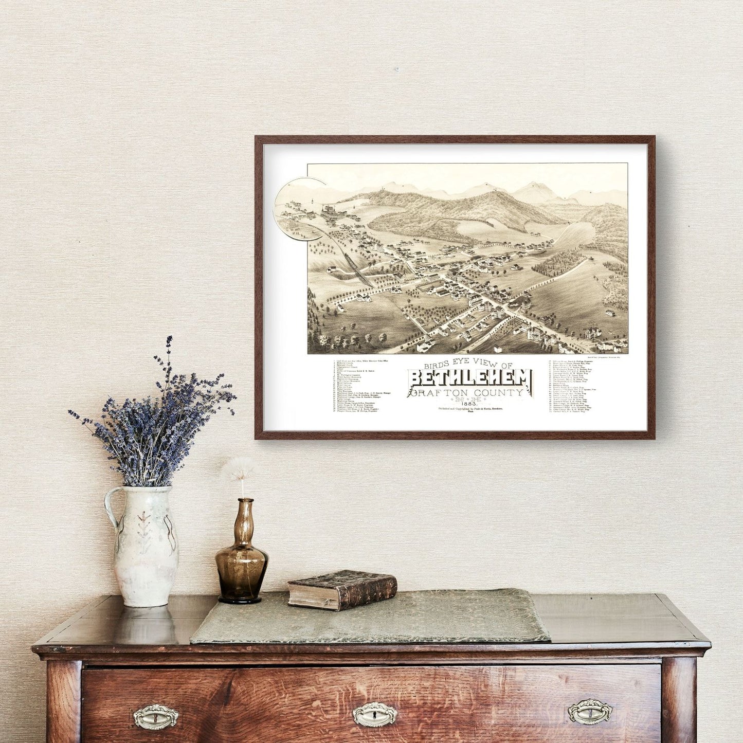 Vintage Map of Bethlehem, New Hampshire, 1883