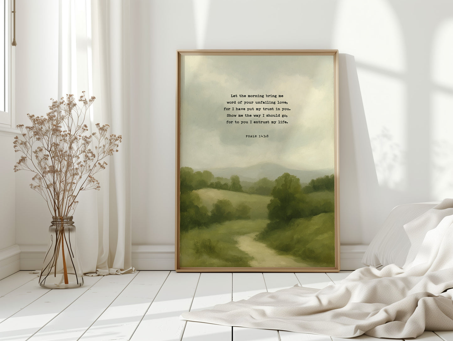 Morning Trust Psalm 143:8 Landscape Faith Print