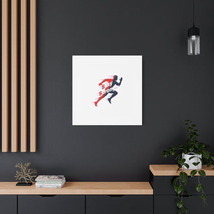 Stay Strong Runner Gym Canvas Wall Art