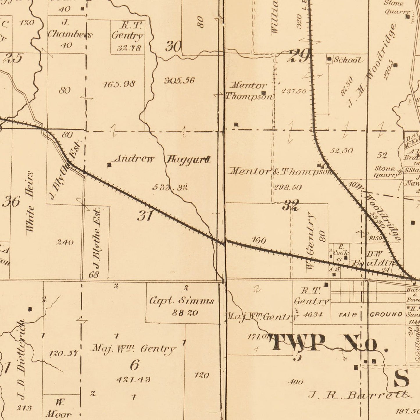 Vintage Map of Pettis County, Missouri, 1867