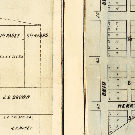 Vintage Map of Pettis County, Missouri, 1872