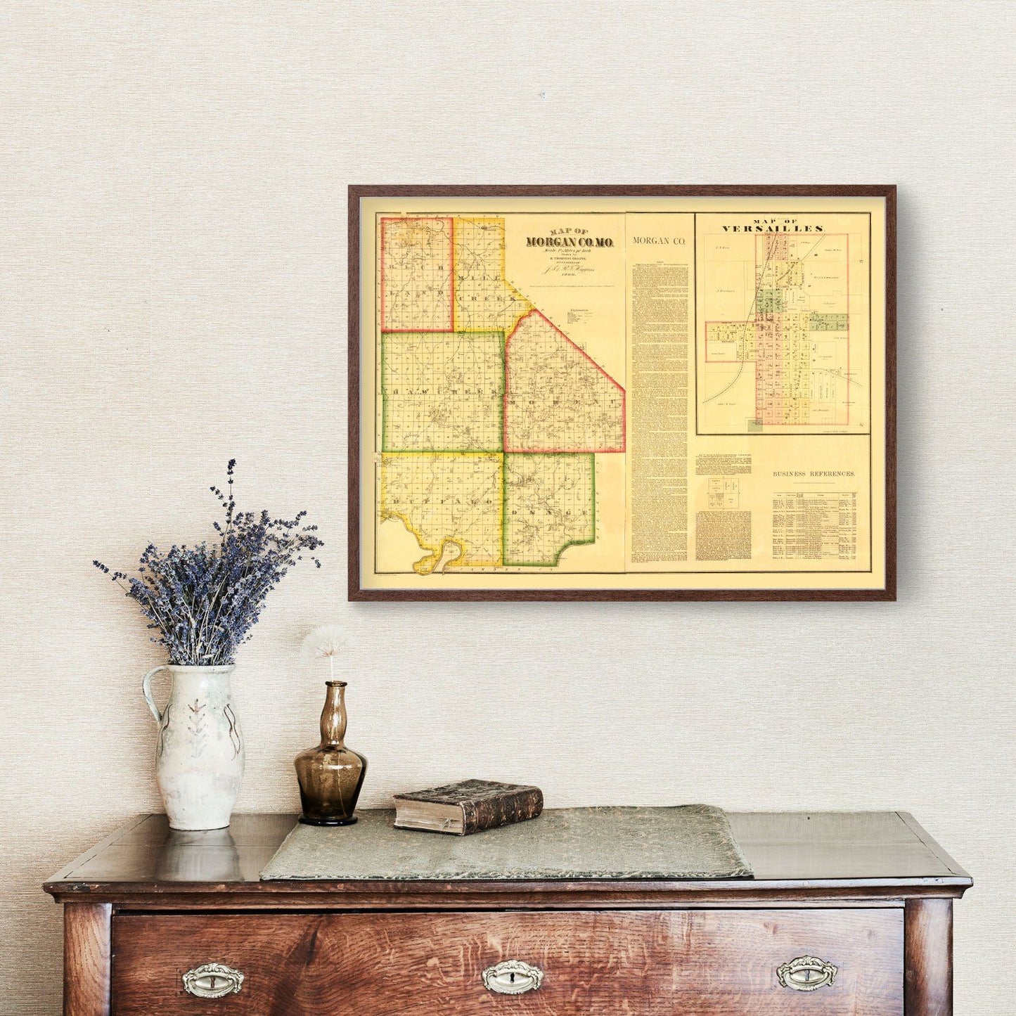 Vintage Map of Morgan County, Missouri, 1880