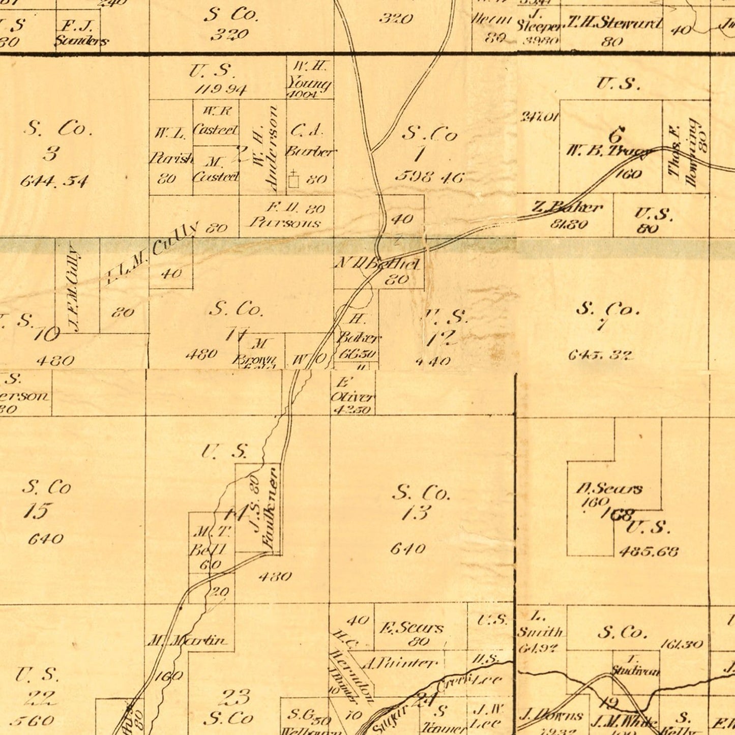 Vintage Map of McDonald County, Missouri, 1884