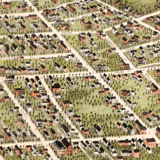 Vintage Map of Concord, New Hampshire, 1875