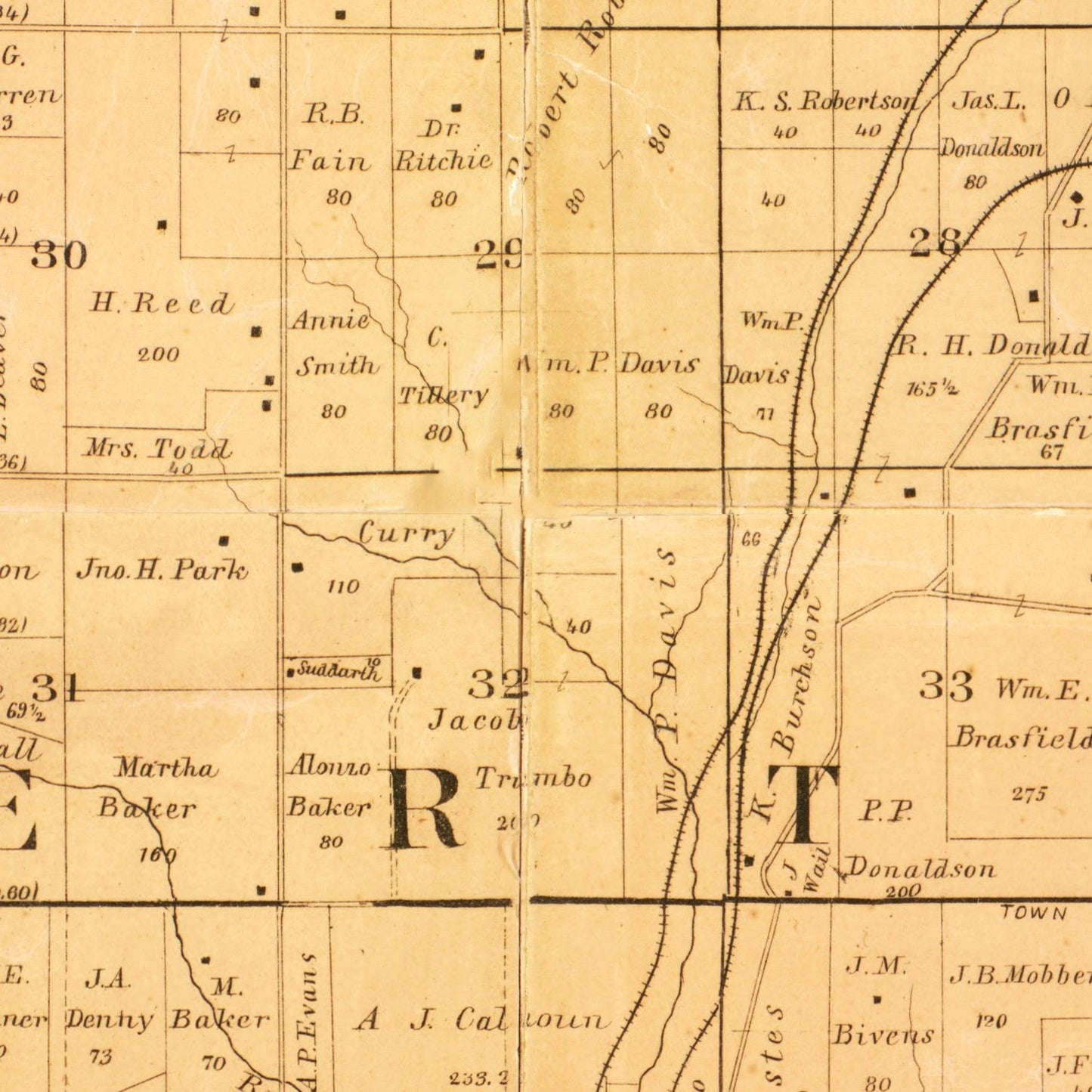 Vintage Map of Clay County, Missouri, 1887