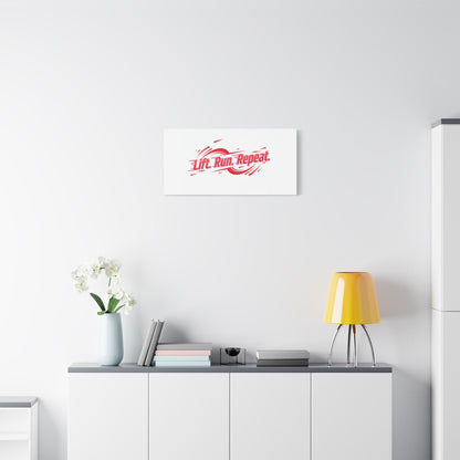 Lift Run Repeat Gym Motivation Canvas Wall Art
