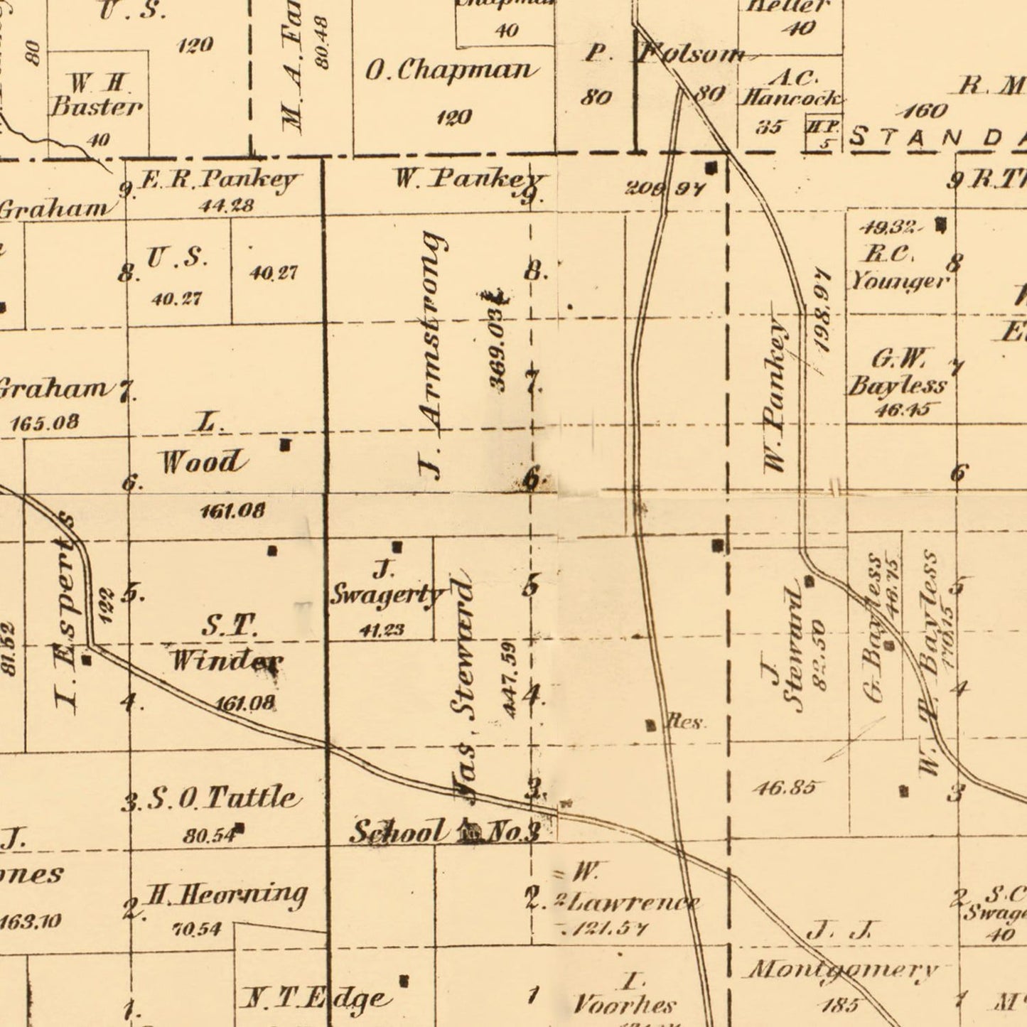 Vintage Map of Cedar County, Missouri, 1879