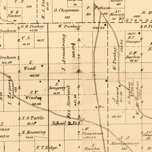 Vintage Map of Cedar County, Missouri, 1879