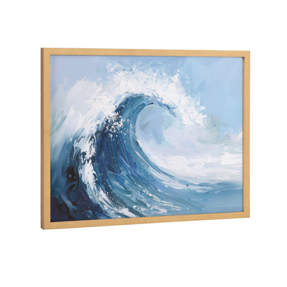 Abstract Painterly Coastal Ocean Wave Framed Print