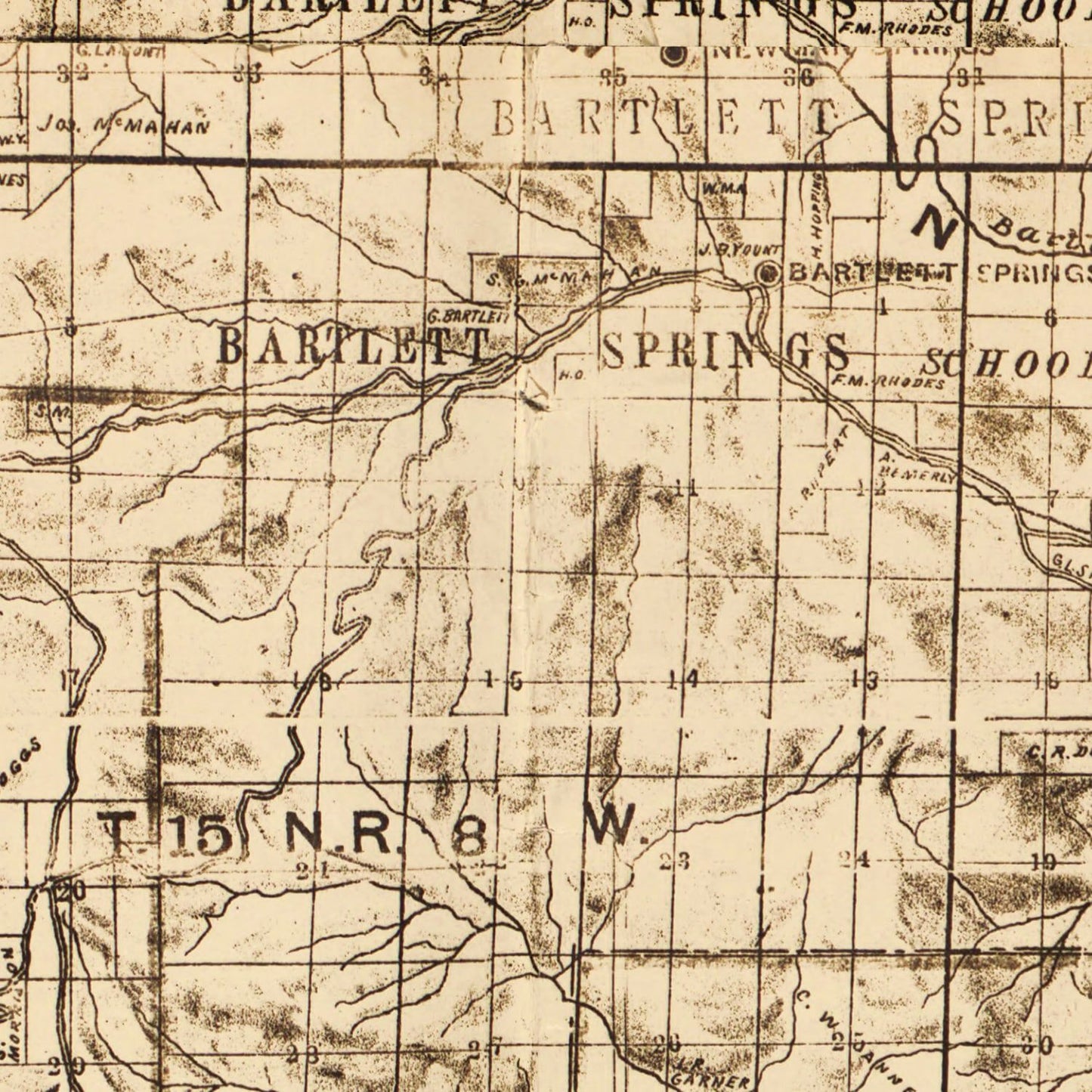 Vintage Map of Lake County, California, 1892
