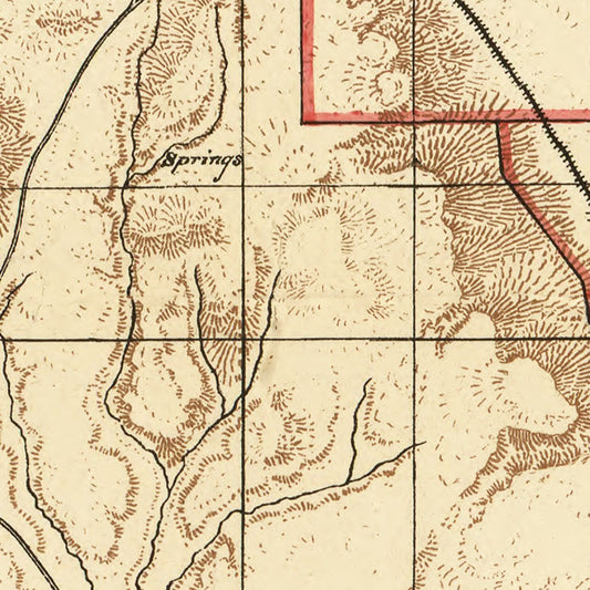 Vintage Map of Santa Fe County, New Mexico, 1888