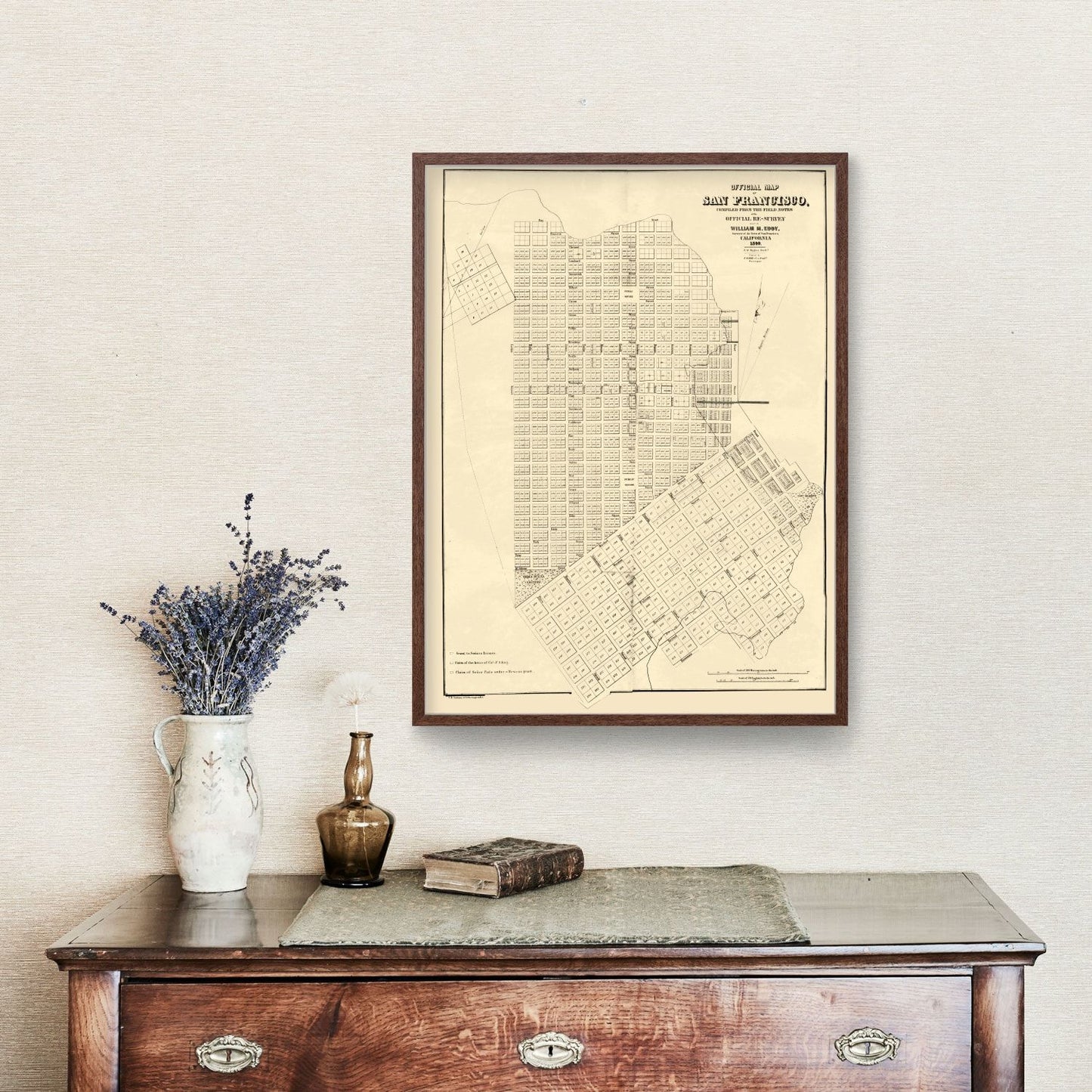 Vintage Map of San Francisco, California, 1849 III