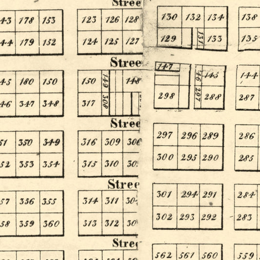 Vintage Map of San Francisco, California, 1849 III