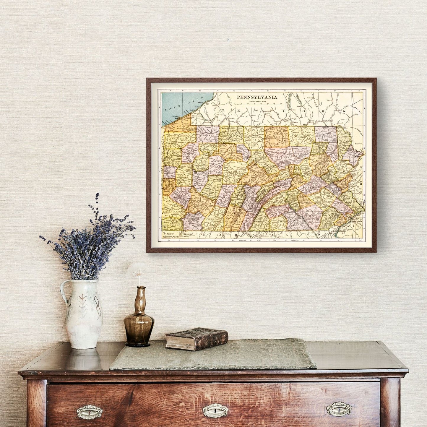 Vintage Map of Pennsylvania, 1903
