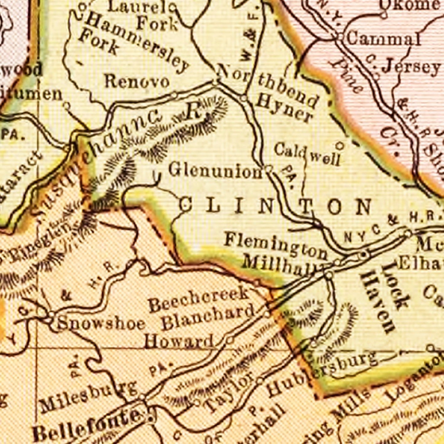 Vintage Map of Pennsylvania, 1903