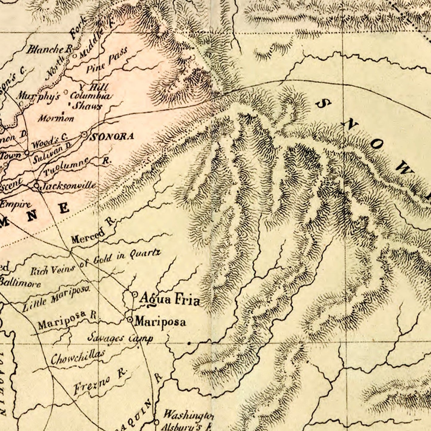 Vintage Map of California, 1851 | Wall Art