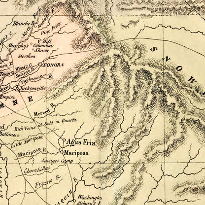 Vintage Map of California, 1851 | Wall Art