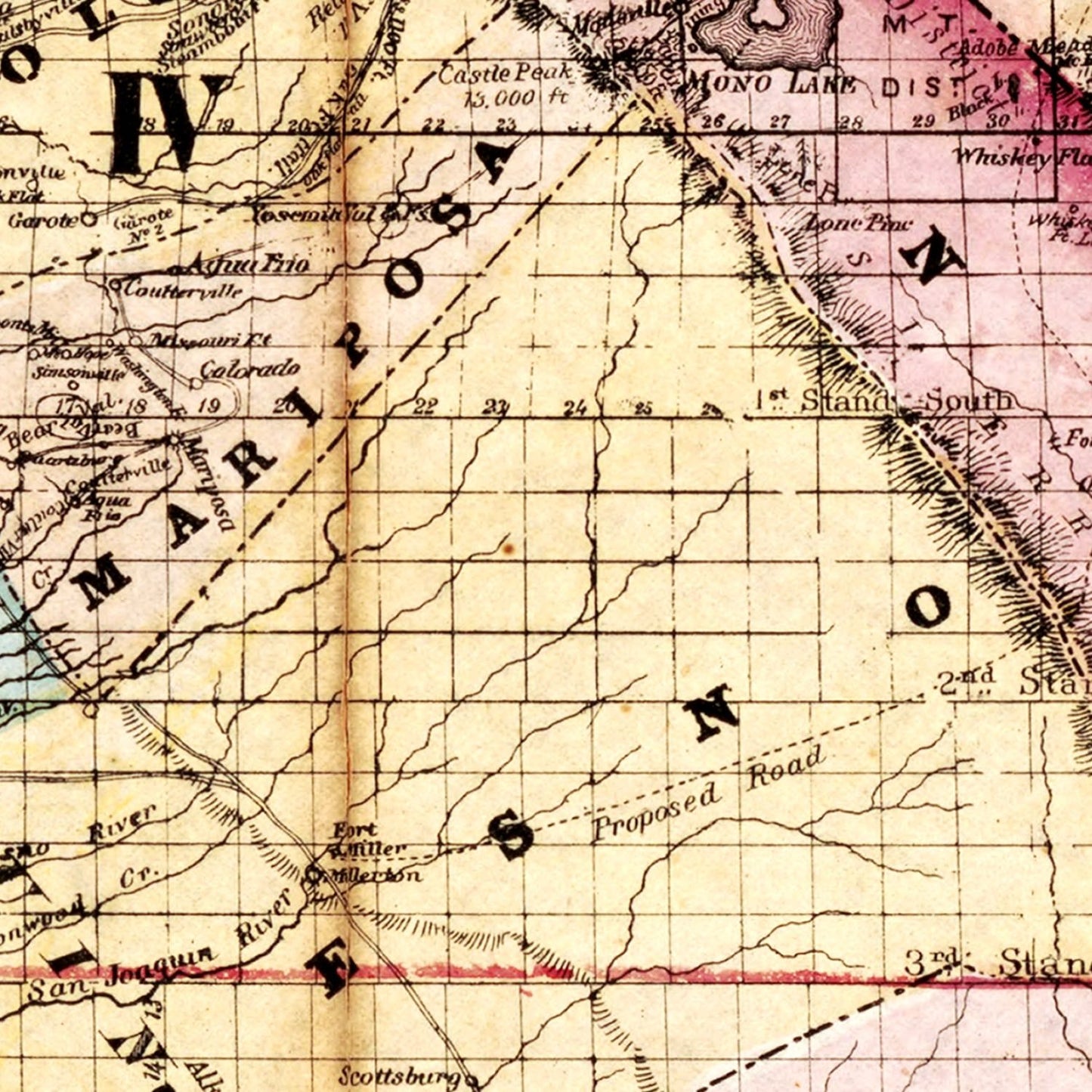 Vintage Map of California, 1867 | Wall Art