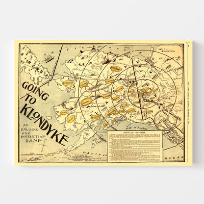 Vintage Map of Alaska, 1897 Wall Art