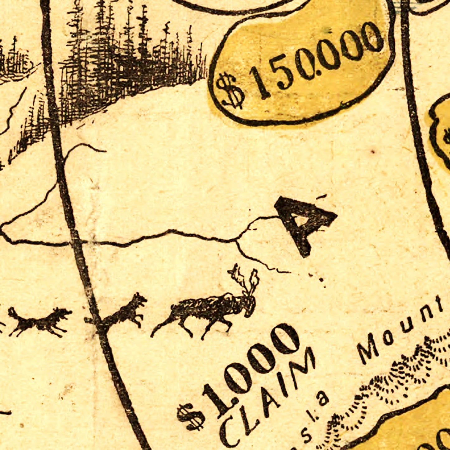 Vintage Map of Alaska, 1897 Wall Art