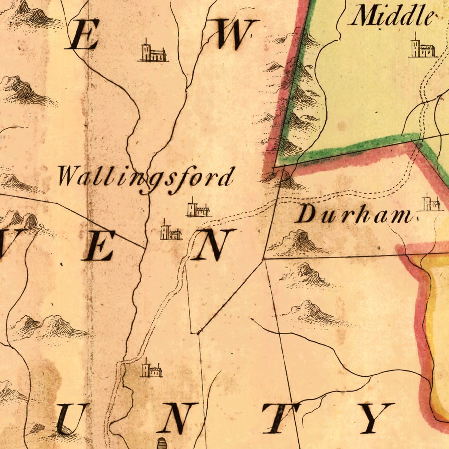 Vintage Map of Connecticut, 1766