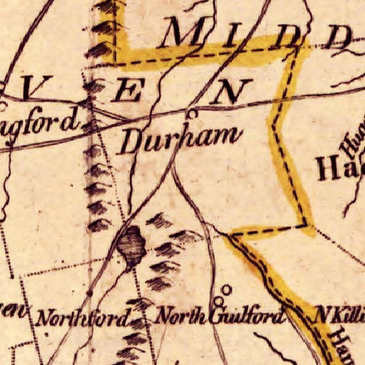 Vintage Map of Connecticut, 1795 (2nd Ed.)
