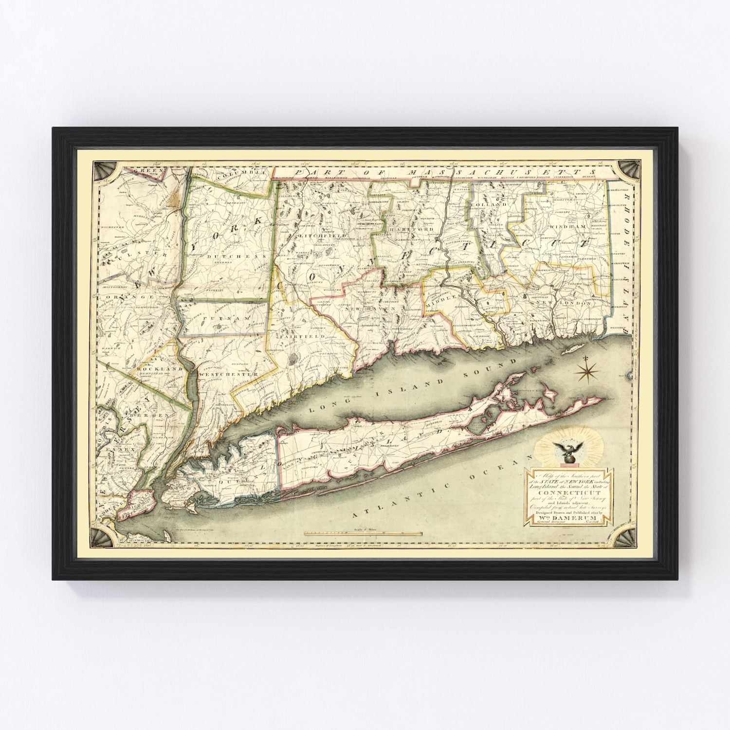 Vintage map of New York, 1815