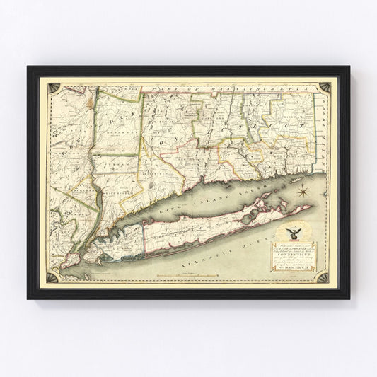 Vintage map of New York, 1815