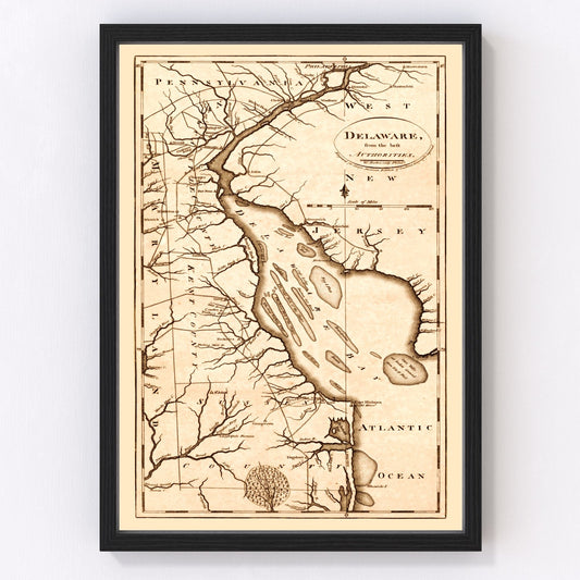 vintage map of Delaware, 1795