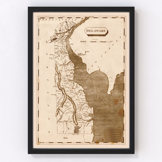 Vintage map of Delaware, 1804